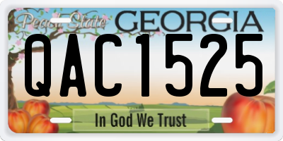 GA license plate QAC1525