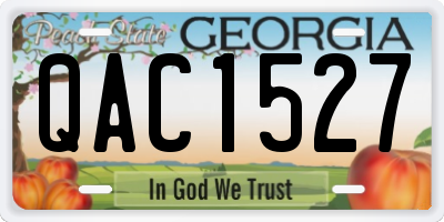 GA license plate QAC1527