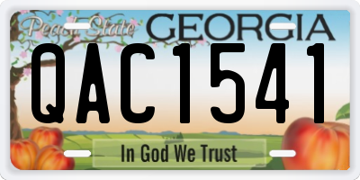 GA license plate QAC1541