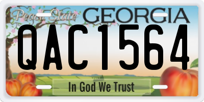 GA license plate QAC1564
