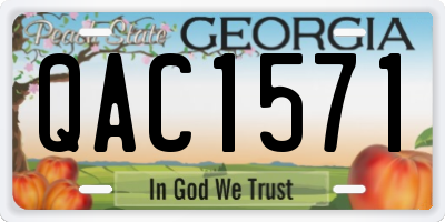 GA license plate QAC1571