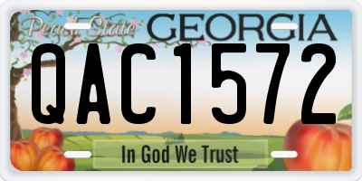 GA license plate QAC1572