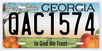 GA license plate QAC1574