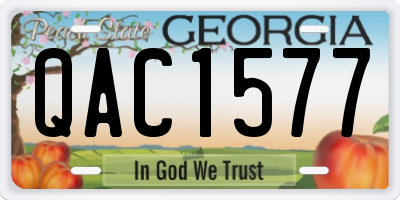 GA license plate QAC1577