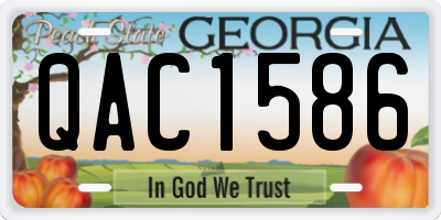 GA license plate QAC1586