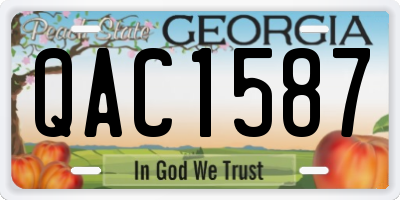 GA license plate QAC1587
