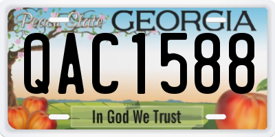 GA license plate QAC1588