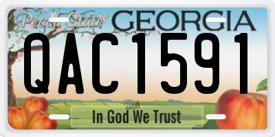 GA license plate QAC1591