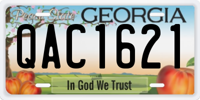 GA license plate QAC1621