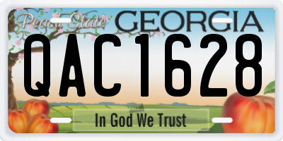 GA license plate QAC1628