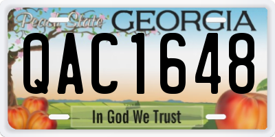 GA license plate QAC1648
