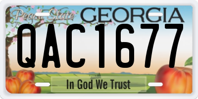 GA license plate QAC1677