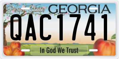 GA license plate QAC1741