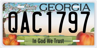 GA license plate QAC1797