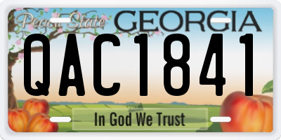GA license plate QAC1841
