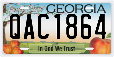 GA license plate QAC1864