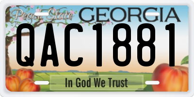 GA license plate QAC1881
