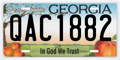 GA license plate QAC1882