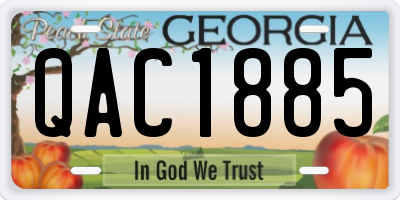 GA license plate QAC1885