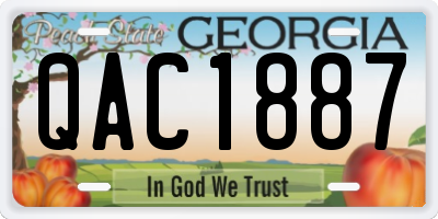GA license plate QAC1887