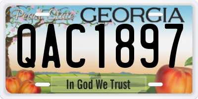 GA license plate QAC1897