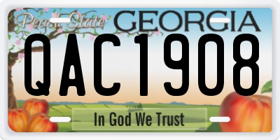 GA license plate QAC1908