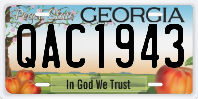 GA license plate QAC1943