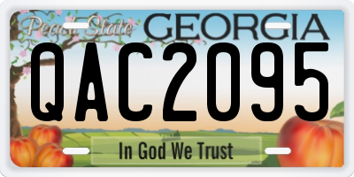 GA license plate QAC2095