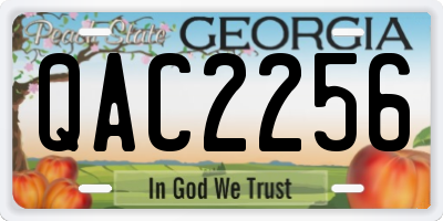 GA license plate QAC2256