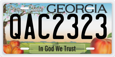 GA license plate QAC2323