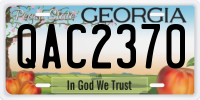 GA license plate QAC2370