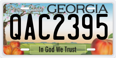 GA license plate QAC2395