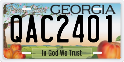 GA license plate QAC2401