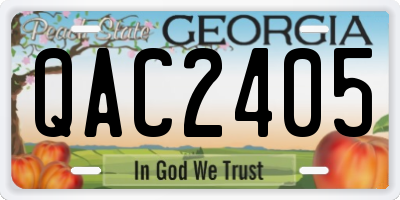 GA license plate QAC2405