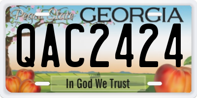 GA license plate QAC2424