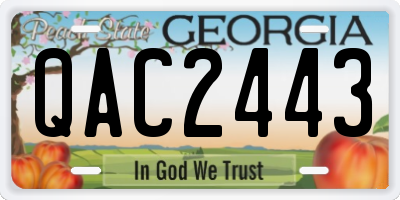 GA license plate QAC2443