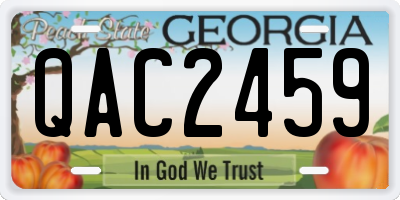 GA license plate QAC2459