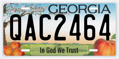 GA license plate QAC2464
