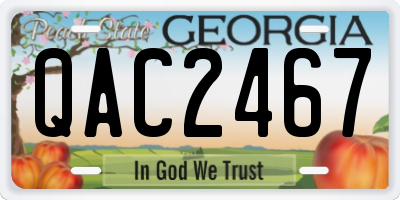 GA license plate QAC2467