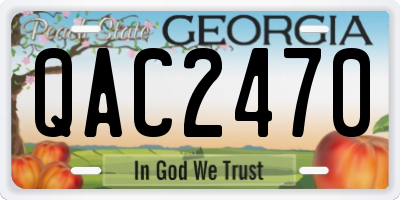 GA license plate QAC2470