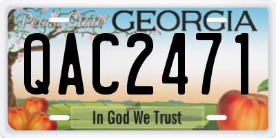GA license plate QAC2471