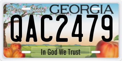 GA license plate QAC2479