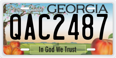 GA license plate QAC2487