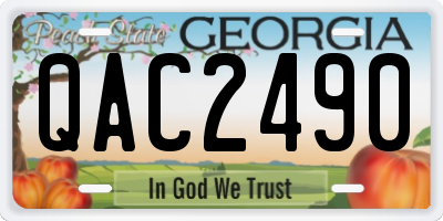 GA license plate QAC2490