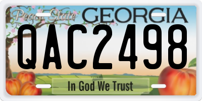 GA license plate QAC2498