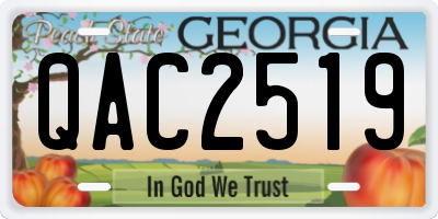 GA license plate QAC2519