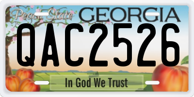 GA license plate QAC2526