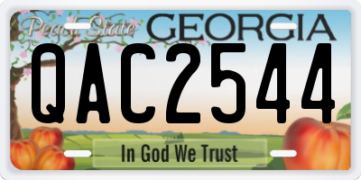 GA license plate QAC2544