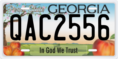 GA license plate QAC2556