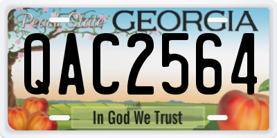 GA license plate QAC2564